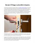 Beware Of Bogus Locksmiths In Queens PowerPoint PPT Presentation