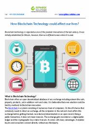 How Blockchain Technology could affect our lives?