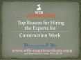 Reason for Hiring the Experts for Construction Work PowerPoint PPT Presentation