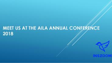 Meet us at the AILA Annual Conference 2018