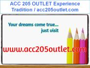 ACC 205 OUTLET Experience Tradition / acc205outlet.com