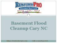 Basement Flood Cleanup Cary NC