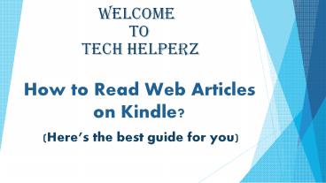 How to Read Web Articles on Kindle?