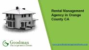 rental management agency in Orange County CA
