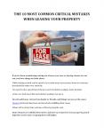 THE 10 MOST COMMON CRITICAL MISTAKES WHEN LEASING YOUR PROPERTY PowerPoint PPT Presentation