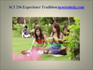 SCI 256 Experience Tradition / newtonhelp.com