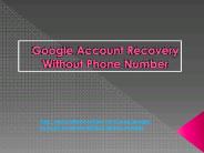 google account recovery without phone number