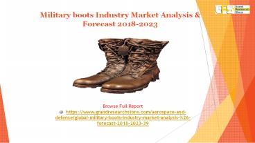 Military boots Industry Market Analysis & Forecast 2018-2023