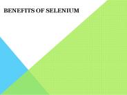 Benefits of Selenium