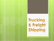 Trucking & Freight Shipping
