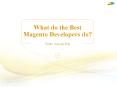 What do the Best Magento Developers do? PowerPoint PPT Presentation
