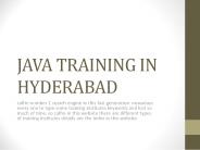 java training classes in hyderabad