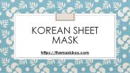 Korean Sheet Mask