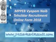 MPPEB Vyapam Naib Tehsildar Recruitment Online Form 2018