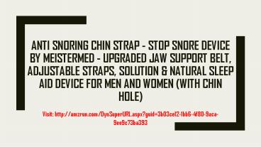 Anti Snoring Chin Strap