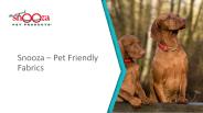Snooza – Pet Friendly Fabrics