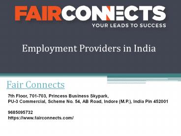 Employment Providers in India