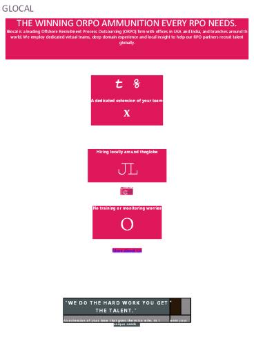 RPO Offshore Recruitment Process Outsourcing Firm in USA - Glocal RPO