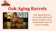 Oak Aging Barrels