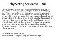 Baby Sitting Services