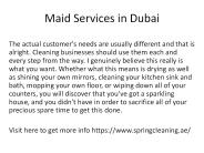 Maid Services in Dubai
