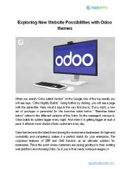 Exploring New Website Possibilities with Odoo themes