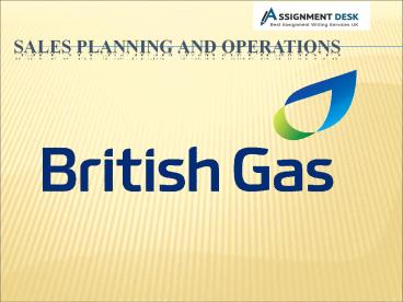 Detailed Report on Sales Planning and Operations