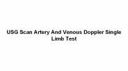 Usg scan artery and venous test