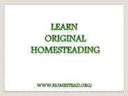 Learn Original Homesteading | Skills| Homestead.org