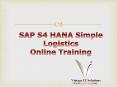 SAP HANA Simple Logistics PPT