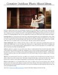 Creative Outdoor Photo Shoot Ideas PowerPoint PPT Presentation