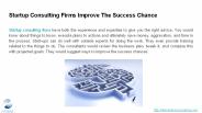Startup Consulting Firms Improve The Success Chance