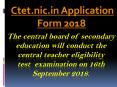 ctet.nic.in application form 2018 PowerPoint PPT Presentation