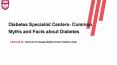 Diabetes Specialist Centers- Common Myths and Facts about Diabetes PowerPoint PPT Presentation