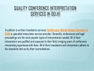 Conference Interpretation Services in Delhi