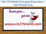 CIS 175 RANK Principal Education / cis175rank.com