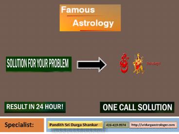 Sri Durga Astrologer Sexually Problem Specialist.