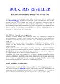 Bulk sms reseller master to resale sms PowerPoint PPT Presentation