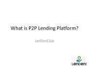 What is P2P Lending Platforms