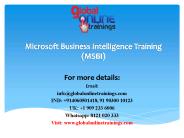 MSBI Training | Microsoft Business Intelligence online training-GOT