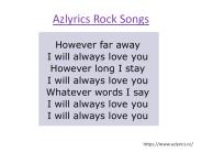 Azlyrics Rock Songs
