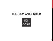 Tiles Companies In India