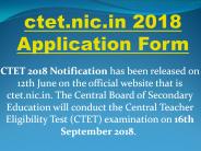 ctet.nic.in 2018 Application Form