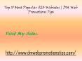 Top 15 Most Popular SEO Websites | DM Web Promotions Tips (3) PowerPoint PPT Presentation