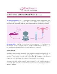 IUI Success Rate and Female Infertility Causes
