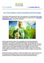 How Food industry started using Blockchain Technology