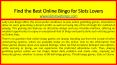 Find the Best Online Bingo for Slots Lovers PowerPoint PPT Presentation