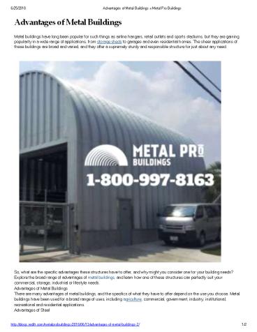 Advantages of Metal Buildings