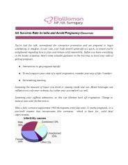 IUI Success Rate in India and Avoid Pregnancy