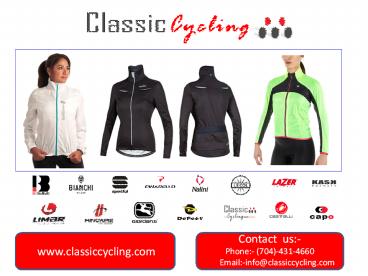 Women's Cycling Jackets by Giordana, Hincapie, Capo